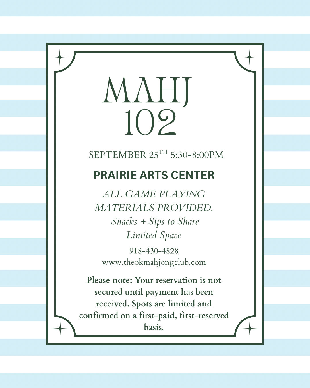 Mahj 102 September 25th
